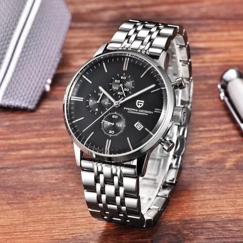 PAGANI DESIGN Chronograph Japan VK67 Movement Luxury Mens Watches Top Brand Stainless Steel Waterproof Watch Relogio Masculino