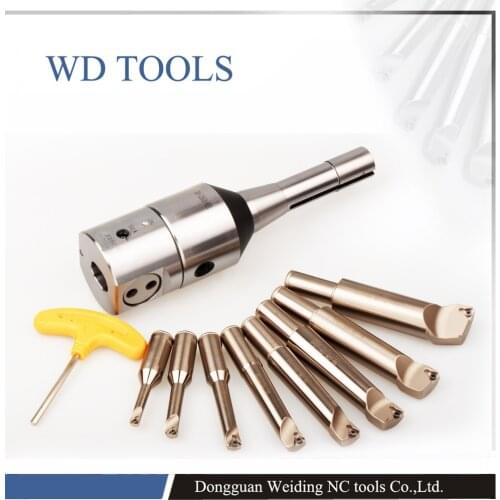 Small Diameter R8 tool holder with NBJ16 Boring system with work range (6-51mm) with 12pcs boring holder