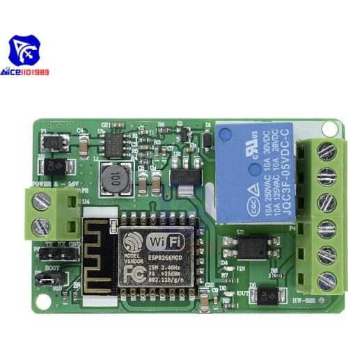 Diymore ESP8266 ESP-12F WiFi Wireless Module 1 Channel Relay Shield 10A DC 7-30V