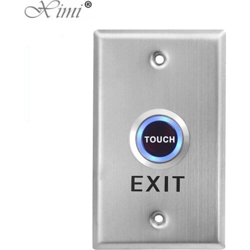 Stainless Steel Door Bell Push Button Switch Touch Panel For Access Control Door Switch Slim Exit Push Release Button