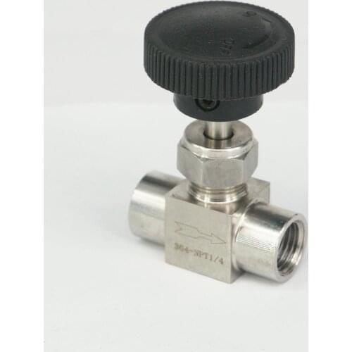 850psi 1/4" NPT Female Needle Valve 304 Stainless Steel Water Gas Oil Flow Control