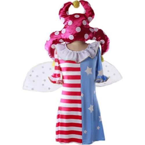 Touhou project Legacy of Lunatic Kingdom Clownpiece cosplay costume with socks and hat