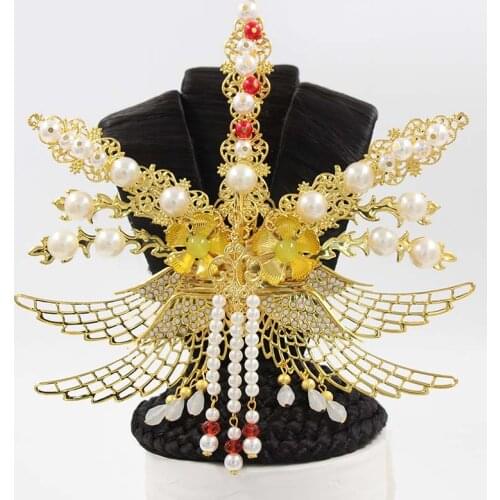 Beautiful fairy princess cosplay hair accessories headdress party queen headwear carnival halloween cosplay han dynasty wear