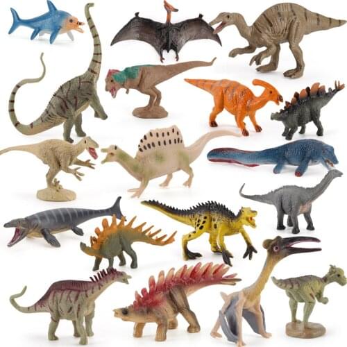 Disney 1pcs Mini Jurassic Dinosaur Scene Ornament Toys Tyrannosaurus Rex Stegosaurus Brachiosaur Birthday Gift Action Figures