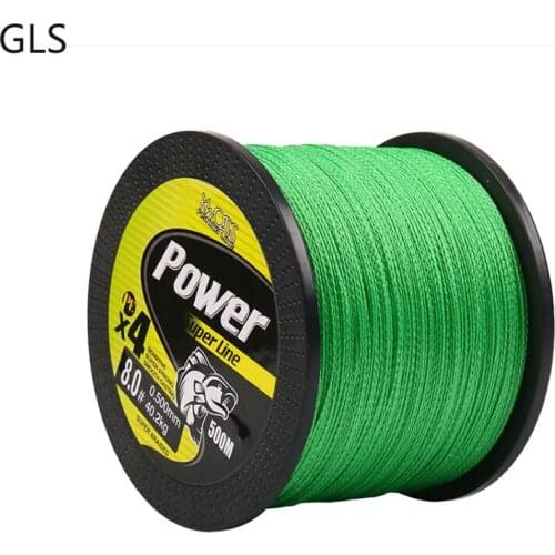 GLS Brand 500M Super Tenacity 12-88LB Multifilament Fishing Line High Quality Braided Line 4 Strands/8 Strands Optional