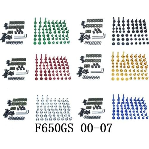 Motorcycle Complete Fairing Bolts Kit Bodywork Screws For Fit BMW F650GS 2000-2007