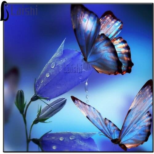 New DIY Diamond Embroidery Animal Color Butterfly Home Decoration Full Square round Diamond Mosaic Diamond Mural Childrens Gift