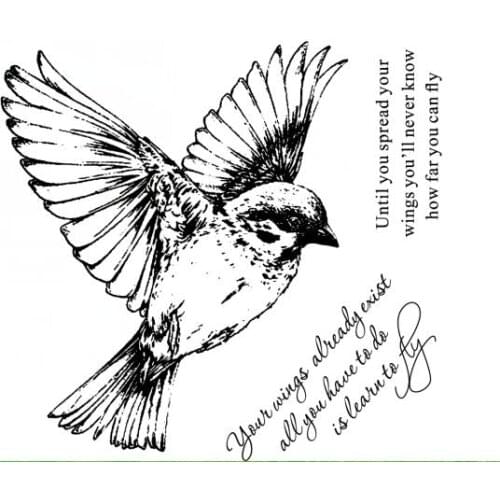 Birds Transparent Clear Stamps for DIY Scrapbooking/Card Making/Kids Christmas Fun Decoration Supplies ST0041