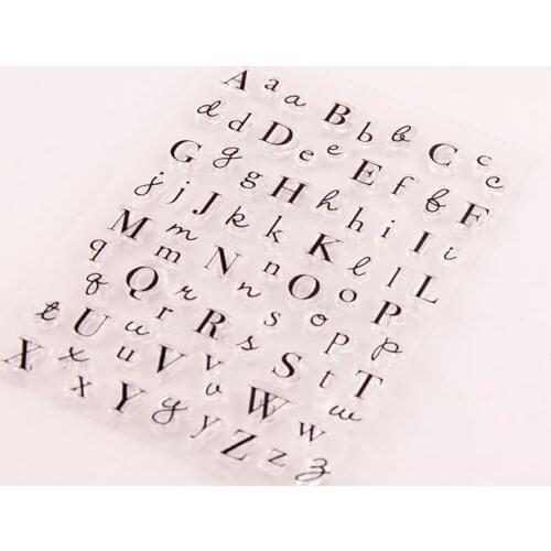 Letter Clear Stamp Rubber Clear Stamp for Card Making Decoration and Scrampbooking