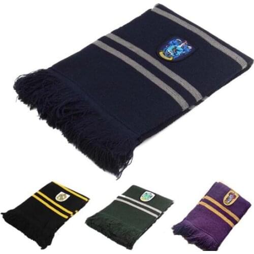 Child&adult Scarf Ravenclaw Hermione Long Scarves Slytherin Hufflepuff Neckerchief for Women Men Boy
