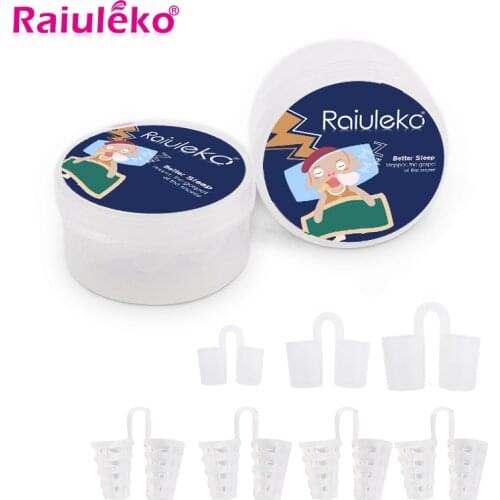 7PCS /set Anti Schnarchen Nase Clip Silicone Anti Snoring Nose Clips Breathing Stop Snore Apnea Antisnoring Clip Device