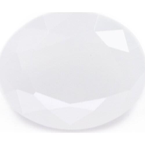 2x3mm-13x18mm White Oval Shape Loose Glass Gemstone Glass Beads Synthetic Gemstone For Jewelry