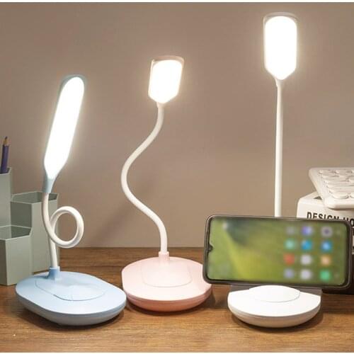 LED Desk Lamp Foldable Dimmable Touch Table Lamp USB Rechargeable Table Light Night Light Touch Dimming Portable Lamp