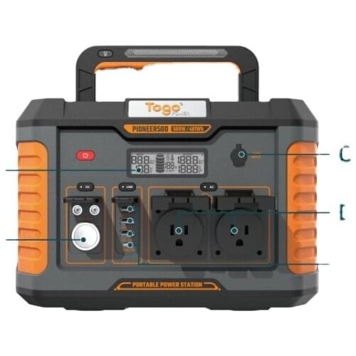 Outdoor 500W 1000W Portable Solar Power Station Power Tool Battery Battery ABS+PC Plastic Solar Battery