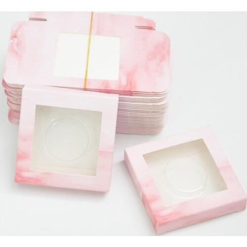 Wholesale Paper False Eyelash Packaging Box Custom Logo Faux Cils 25mm Mink Eyelashes Lash Boxes Packaging Makeup Square Cases