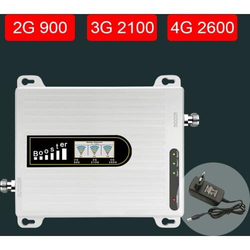 2g 3g 4g Mobile Network Booster 900 2100 2600 MHz Internet Amplifier GSM WCDMA/UMTS 4G LTE CommunicationCellular Signal Repeater