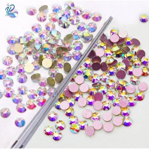 High Quality Sliver/Gold/Rose Gold Bottom Rhinestone Crystal AB Non Hotfix Flatback Rhinestone For Nail 3D Nail Art Decoration
