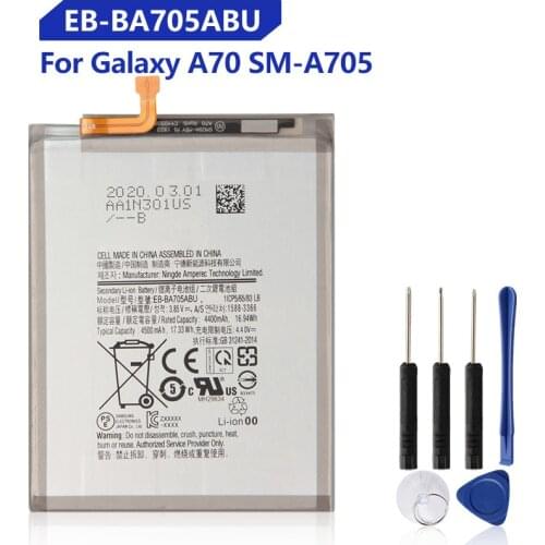 Original Replacement Battery EB-BA705ABU For Samsung Galaxy A70 A705 SM-A705 Genuine Phone Battery 4500mAh