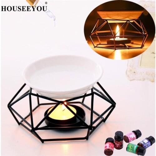 Iron Art Essential Oil Burner Aromatherapy Aroma Burner Censer Aroma Furna Oil Candle Lamp Gifts and Crafts Home Decorations