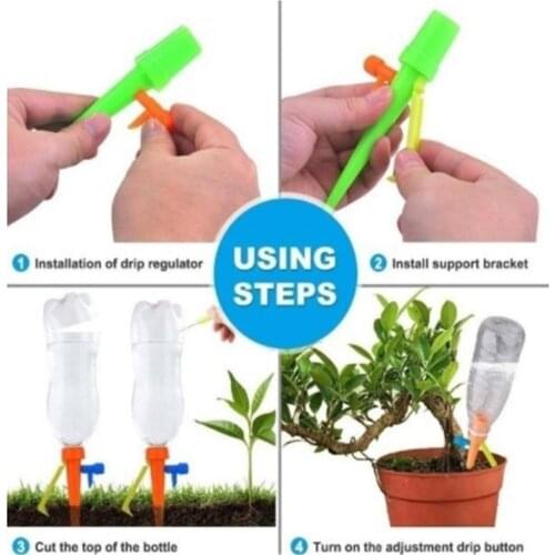 2pcs Automatic Adjustable Water Flow Drip Irrigation Device With Switch Control Drip Irrigation Device