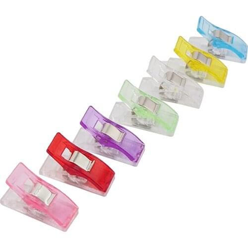 Chenkai 50PCS PVC Plastic Clover Wonder Quilt Quilting Binding Clamps Clips for Patchwork Overlocker Sewing DIY Accessories