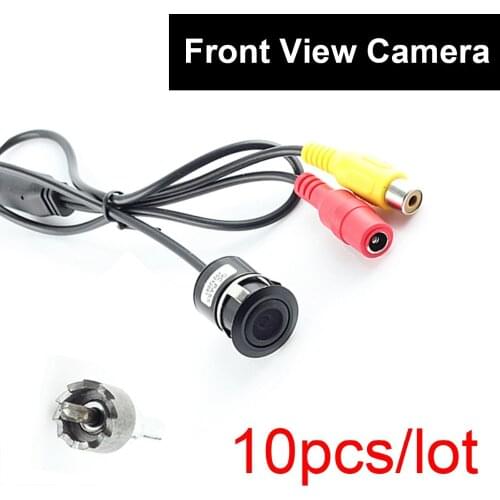 10pcs Car Auto Front View Camera Forward Cam Screw Bumper Mount Universal Fit Non-mirror Image w/o Parking Assistance Grid Lines