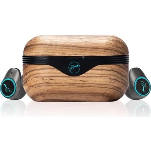 AW-76 True Wireless Bluetooth Headset Sports Headset Bluetooth 5.0 Long Endurance Solid Wood Charging Warehouse in-Ear Earplug