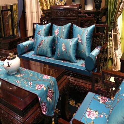 Free Shipping Classical Throw Pillow With Inner 45x45cm Embroidery Stain Cushion Waist Bloster Chair Mat Decorate New Year Gift