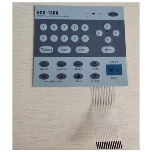 Biocare ECG-1200 ECG-1201 ECG1200 ECG1201 electrocardiograph button membrane keypad panel button panel switch