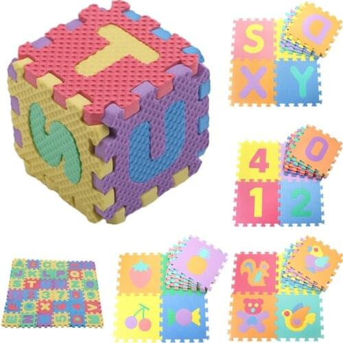 EVA Foam Baby Play Mats Puzzle Mats 10pcs Alphabet Educational Play Mat Baby Crawling Pad Carpet Children Games Puzzle Pad