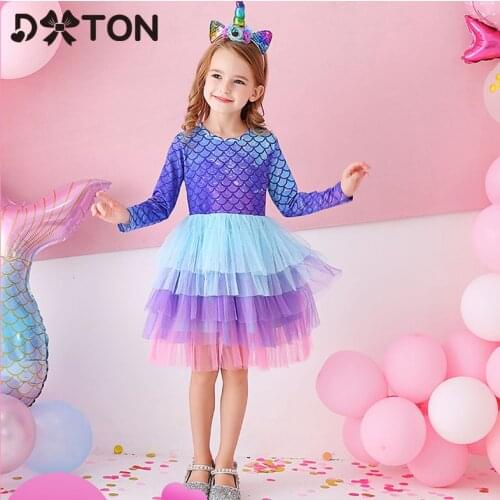 DXTON Kids Girls Dress Winter Princess Girls Party Dress Long Sleeve Baby Childrens Clothing Christmas Gown Vestidos Robe Fille