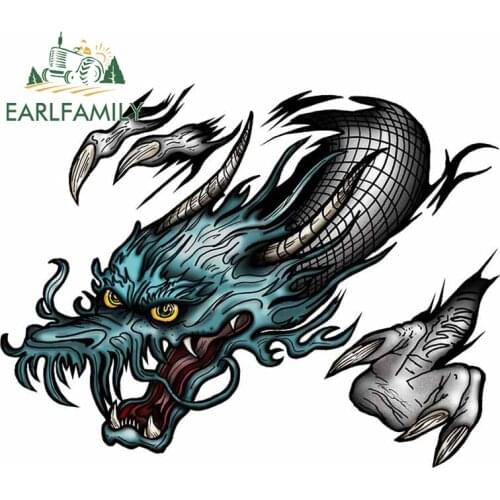EARLFAMILY 13cm x 10.2cm for Dragon Soar Car Stickers Fine Scratch-proof Motorcycle Decal Personality Camper Vinyl Assessoires