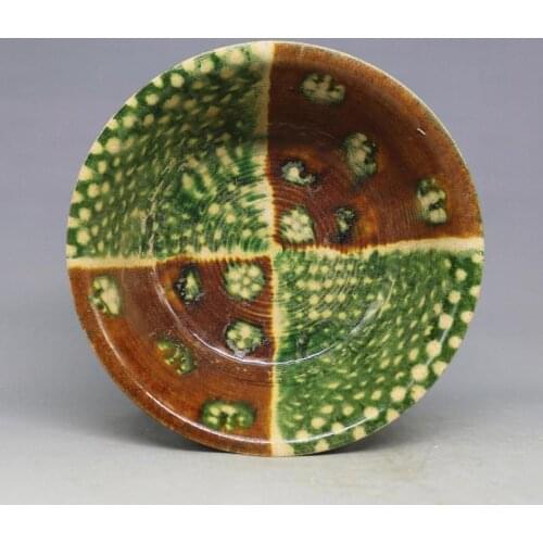 Rare Tang Dynasty(618-907)Three-color pearl dot porcelain bowl,best collection & adornment, Free shipping
