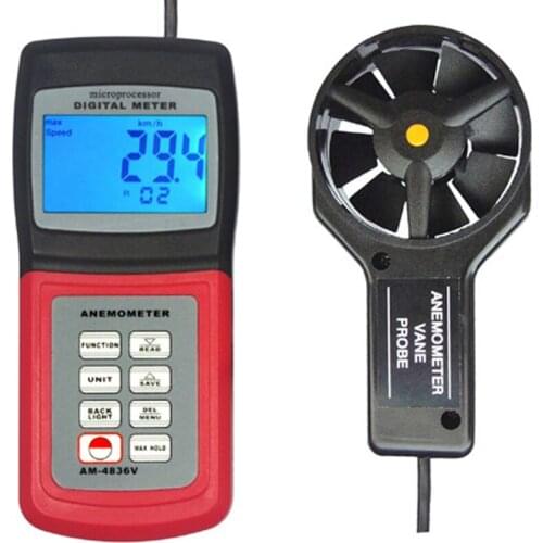 Anemometer Air Flow Speed Temperature Meter Temperature Sensor w/ Software