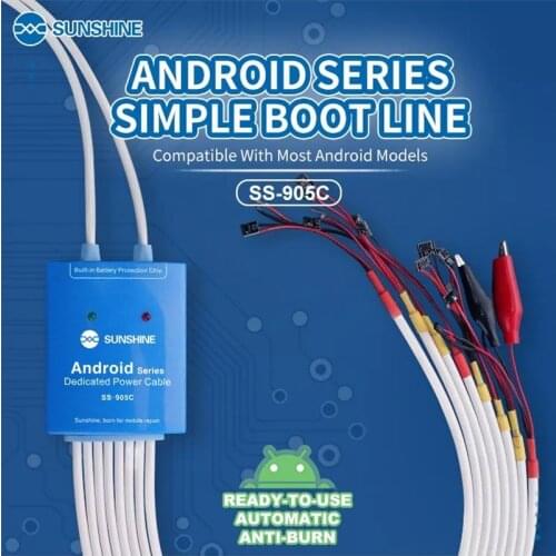 SS-905C Android One Button Boot Control line for Huawei Xiaomi Samsung Meizu OnePlus OPPO Anti-Burn Test Cable Power Supply Line