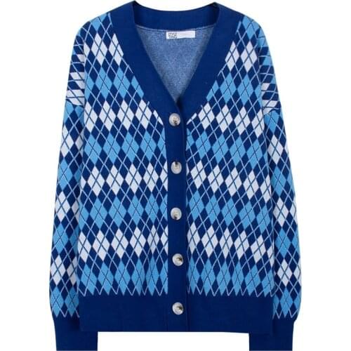 Cardigan sweater 2021 autumn winter versatile new womens Korean knitwear popular retro French loose cardigan sweater coat