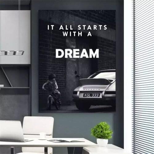 Canvas HD Printed Painting Wall Art Kid Saw A Car Poster Home Decor Inspirational Words Picture Living Room Modular No Framework