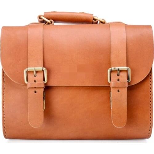 Classic Carry Leather bag -Fits Nicely On Front Racks For Vespa