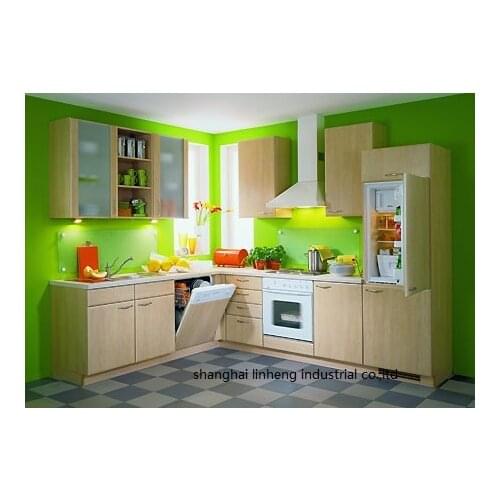 Melamine/mfc kitchen cabinets(LH-ME009)