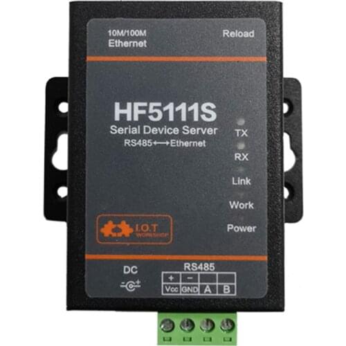 HF5111S Small Size RJ45 RS458 Serial To Ethernet Free RTOS Serial Port Transmission Converter Serial Server
