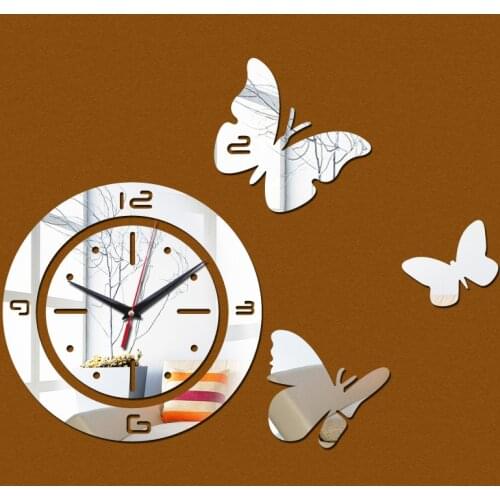 New arrival Acrylic wall clock safe mirror Quartz watch 3d crystal modern design real clocks home decoration