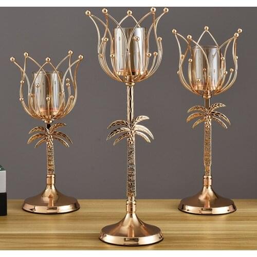 New wrought iron candlesticks wedding props home decoration candlesticks table candlelight dinner candlesticks ornaments