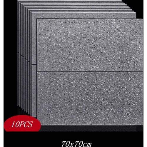 Solid color wallpaper 3D Foam wall sticker Imitation cement texture TV background wall self-adhesive Decor sticker 70x70cm