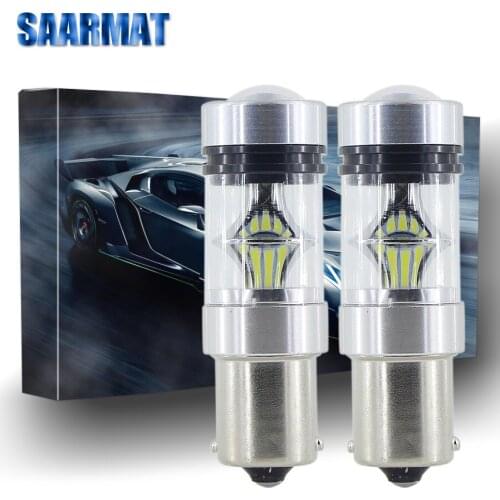 Pair 1156 led T20 turn signal PY21W 7440 W21W taillight for Opel ford bau15s car signal bulb ba15s P21W 7506