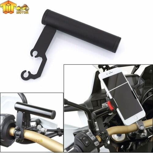 Motorcycle front Stand Holder Smartphone FOR HONDA CRF1000L AFRICA TWIN CRF GPS Bar Mobile Phone bracket GPS black Universal