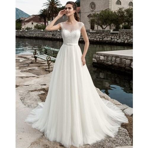 Simple A Line Beach Wedding Dress 2021 Boho Appliques Sweetheart Vintage Tulle Bridal Gowns Buy China Direct Vestige De Noiva