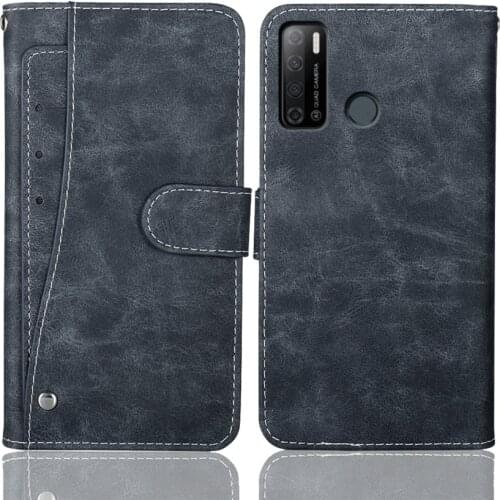 Luxury Wallet Tecno Pouvoir 4 Pro Case 7" Vintage Flip Leather Business Protective Cover Case With Card Slots