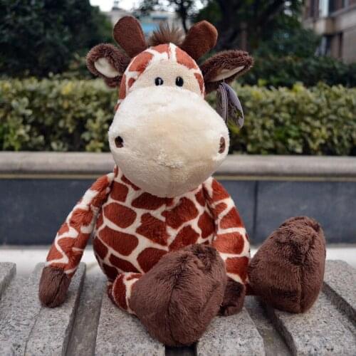 Sika deer Jungle Popular Forest Animals Stuffed Plush Jungle Series Animal Elephant Lion Monkey Zebra Giraffe Toys Kids Gift