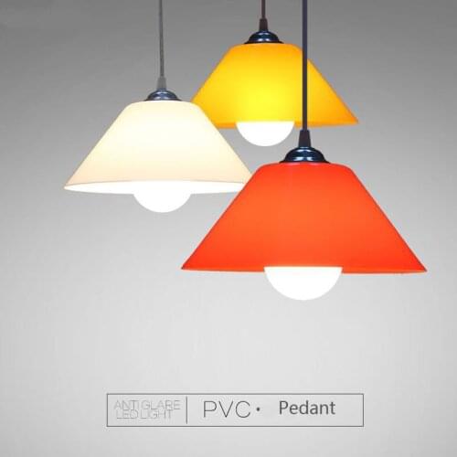 Modern PVC Pendant Light Fixtures Plastic Lampshade for Kitchen Dinning Room Hang Lamp Home Lighting Decor Supermarket Luminaire