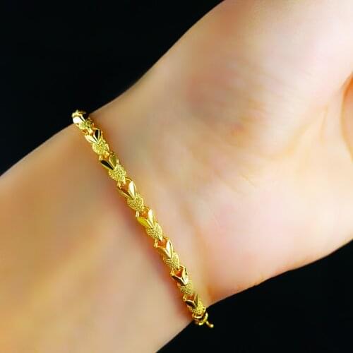 Thin Womens Bracelets Wheat Link Gold Filled Bracelet Jewelry for Women